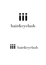 k_design (kamiya_f)さんのヘアサロン「iii（スリー）　hair&eyelash」のロゴへの提案