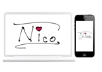 デザートイラストレーター (asteena)さんの健康を重視した飲食店「Nico」のロゴへの提案