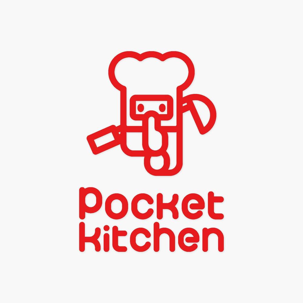 「Pocket Kitchen」のロゴ作成