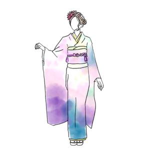 いぜむ (ithem3)さんの振袖姿の写真からコンセプトアートのようなスケッチ画・ラフ画イラスト化をお願いします。への提案