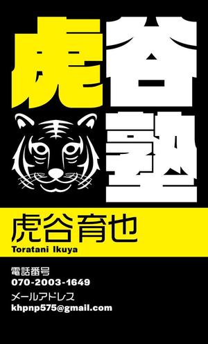 NO-13 (NO-13)さんの（サンプル有り！）もっと奇抜な名刺を作成してくださいませんか？（家庭教師）への提案