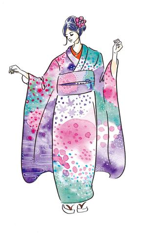 ヤマカワ ユウジ (yamakawa_yuji)さんの振袖姿の写真からコンセプトアートのようなスケッチ画・ラフ画イラスト化をお願いします。への提案