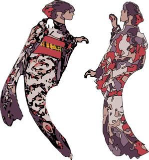 さんの振袖姿の写真からコンセプトアートのようなスケッチ画・ラフ画イラスト化をお願いします。への提案