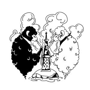 yubi (yubee_7858)さんのシーシャの煙と羊のモフモフがかかったイラストへの提案