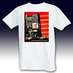 Big moon design (big-moon)さんのオリジナルプリントショップサイトのPR用Tシャツデザインへの提案