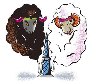 yubi (yubee_7858)さんのシーシャの煙と羊のモフモフがかかったイラストへの提案