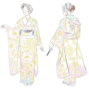 pit2005さんの振袖姿の写真からコンセプトアートのようなスケッチ画・ラフ画イラスト化をお願いします。への提案