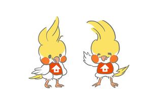 key (keychispam)さんの家を買う方向けのサイトのオカメインコのキャラクターデザインへの提案