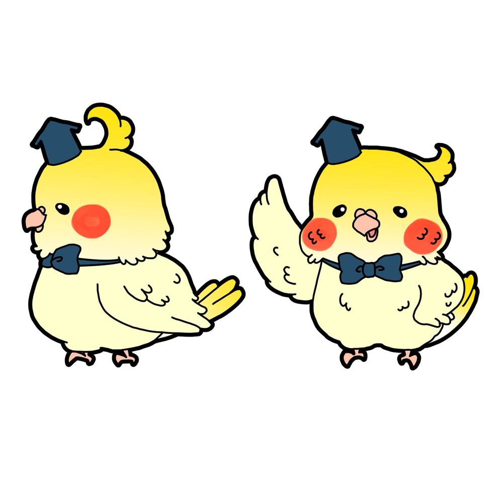 家を買う方向けのサイトのオカメインコのキャラクターデザイン