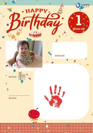 gou3 design (ysgou3)さんのお誕生日カード•幼稚園児（インターナショナル園）のお誕生日カードへの提案