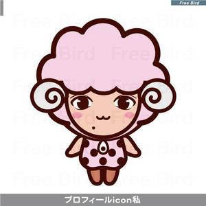 free bird (free-bird)さんのプロフィールアイコンに利用する私のキャラクターデザインへの提案