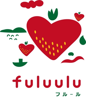 arc design (kanmai)さんのスイーツ店（いちご農園【うるう農園】の経営店）の店名「fuluulu（フルール）」のロゴへの提案