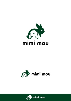 ヘブンイラストレーションズ (heavenillust)さんのうさぎに関わる会社「mimi mou」のロゴへの提案