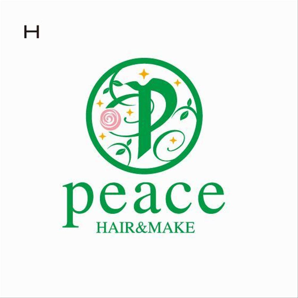 「peace」のロゴ作成
