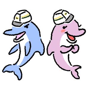 etc. client works (aoya-ante)さんのイルカの企業イメージキャラクターのデザインへの提案