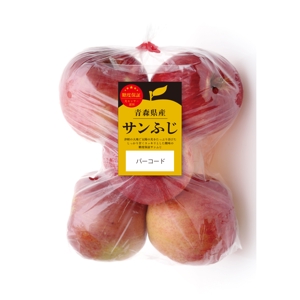 ohuchi (aooo)さんのりんごが入った袋に貼るシールのデザインへの提案