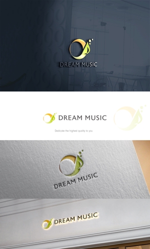 カワシーデザイン (cc110)さんの音楽教室「ドリームミュージック」のロゴへの提案