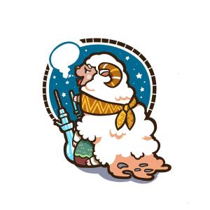 えいと (8planning)さんのシーシャの煙と羊のモフモフがかかったイラストへの提案
