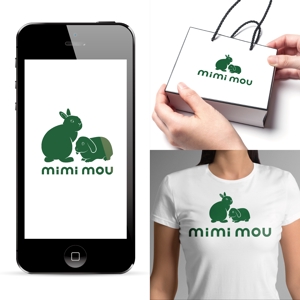 竜の方舟 (ronsunn)さんのうさぎに関わる会社「mimi mou」のロゴへの提案