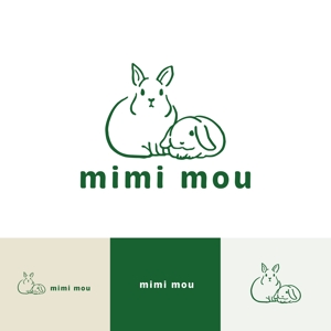 singstyro (singstyro)さんのうさぎに関わる会社「mimi mou」のロゴへの提案