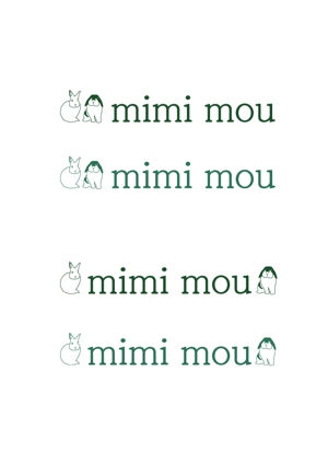 サザンクラウド (myk_nagumo)さんのうさぎに関わる会社「mimi mou」のロゴへの提案