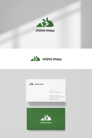 tobiuosunset (tobiuosunset)さんのうさぎに関わる会社「mimi mou」のロゴへの提案
