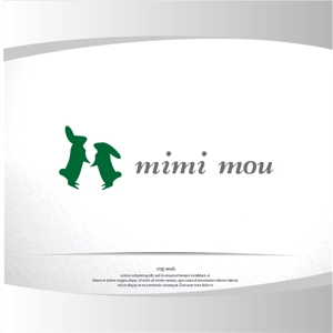 mg_web (mg_web)さんのうさぎに関わる会社「mimi mou」のロゴへの提案