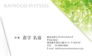 株式会社 メディアハウス (media_house)さんのITコンサルティング企業株式会社レイウッドシステムズの名刺デザイン依頼への提案
