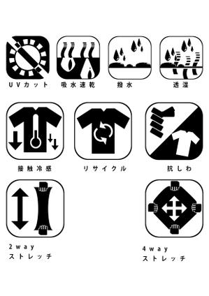 瀬葉エオ-Seha-Eo ()さんの〈アパレル〉生地の特性アイコン作成のお願いへの提案