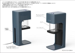 NINJA product (NINJAproduct)さんの「かき氷機」現代風にスタイリッシュだけどレトロな趣きを残したデザイン大募集！への提案
