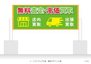 speedster (speedster)さんの店舗への来店誘導の看板作成への提案