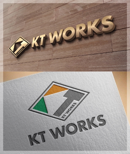 99R+design. (lapislazuli_99)さんの建築　フローリング　「KT WORKS」のロゴへの提案