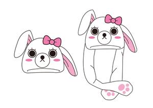藤本典子 (n_fujimoto)さんのうさぎキャップの顔のデザイン案への提案