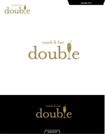 queuecat (queuecat)さんのスナック＆バー「double」のロゴへの提案