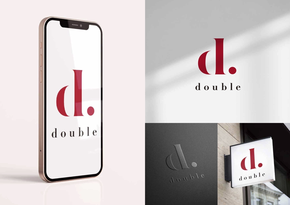 スナック＆バー「double」のロゴ