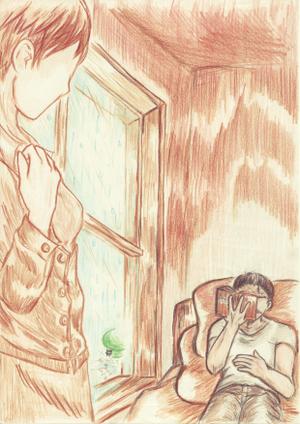 A-sa【アサ】 (DoN-run)さんの【挿絵】短編「雨のなかの猫」（ヘミングウェイ）をテーマにしたイラストに対する提案 への提案