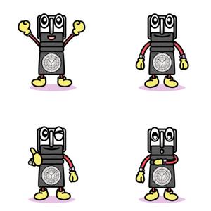 悠希 (yuruta1224)さんの腕時計好きなロボットもしくは宇宙人のキャラクターデザインへの提案
