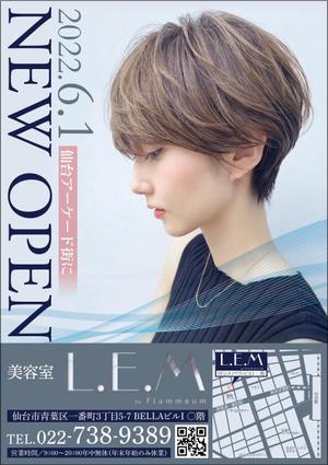 株式会社宣美デザイン (sen_d001)さんの6月にNEW OPENする美容室のチラシデザインへの提案