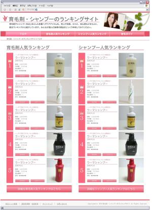 gracoroさんの育毛剤・シャンプーのランキングサイトのデザインへの提案