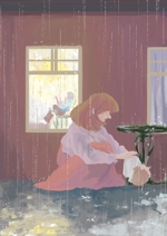 Sacchi design  (sachi_tomi)さんの【挿絵】短編「雨のなかの猫」（ヘミングウェイ）をテーマにしたイラストに対する提案 への提案