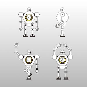 Hallelujah　P.T.L. (maekagami)さんの腕時計好きなロボットもしくは宇宙人のキャラクターデザインへの提案