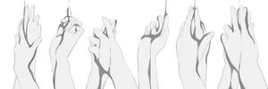愛鷹 (ashitaka_2501)さんのTwitter　ヘッダーイラスト　簡単　手への提案