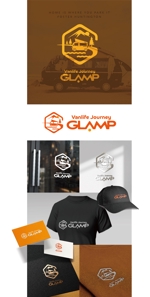 かめれおん (chameleon_design)さんのキャンピングカーレンタル事業「Vanlife Journey GLAMP」のロゴへの提案