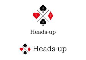 one21 (one21)さんのアミューズメントポーカーバー　「heads-up」　のロゴ作成をおねがいしますへの提案