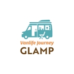 Q (qtoon)さんのキャンピングカーレンタル事業「Vanlife Journey GLAMP」のロゴへの提案