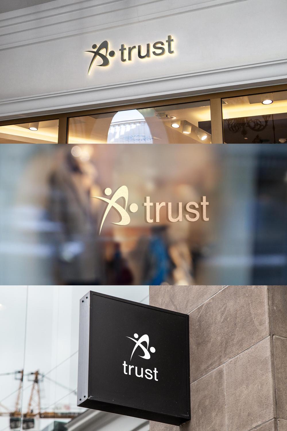 足場施工会社、トラスト(trust)の会社ロゴ