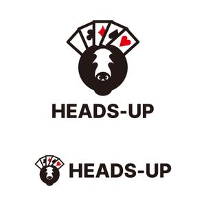 tsujimo (tsujimo)さんのアミューズメントポーカーバー　「heads-up」　のロゴ作成をおねがいしますへの提案