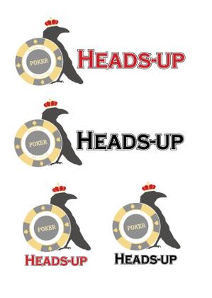 M-Design (minami-vc)さんのアミューズメントポーカーバー　「heads-up」　のロゴ作成をおねがいしますへの提案