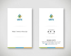 kg12 (kg12)さんのシステム開発会社「株式会社UNITE」の名刺デザインへの提案