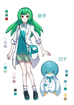 GOZOU (gozou_0401)さんのケツァールを擬人化したキャラクターと、ペンギンの研究者のデザインへの提案